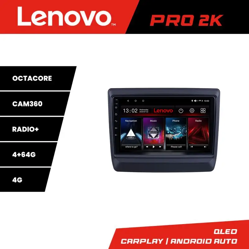 Reducere Navigație Android Lenovo QLED 2K 4+64 cu 360 pentru Isuzu D-Max 2020+