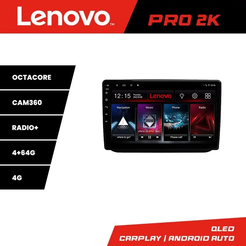 Expediere rapidă Navigație Android Skoda Fabia 2 2009-2014 QLED 2K GPS 4+64GB Lenovo