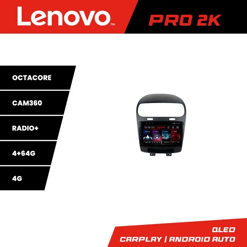 Navigație Android 2K Lenovo 4+64GB pentru Fiat Freemont și Dodge Journey 2012-2019 Chilipir