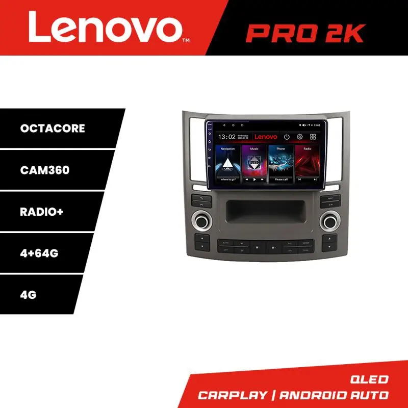 Navigație Android Infiniti FX45 2007-2009 QLED 2K 4GB+64GB 360 Lenovo Calitate înaltă