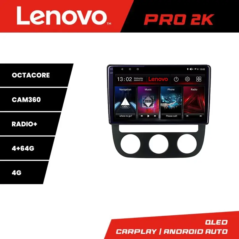Navigatie Android VW Golf 5 2004-2010 cu clima automata, QLED 2K, 4GB+64GB Preț redus