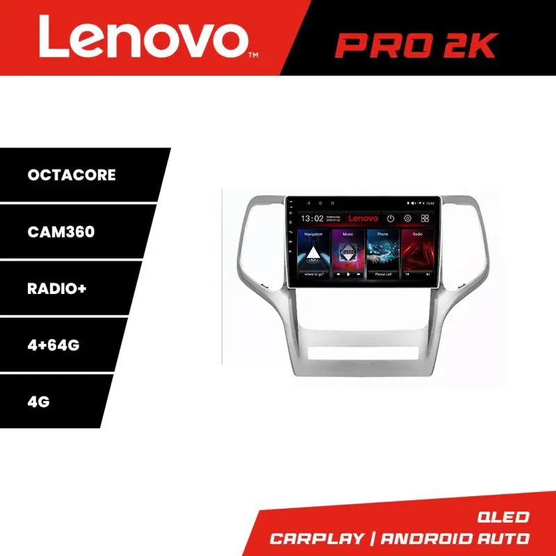 Navigatie Jeep Grand Cherokee 2011-2013 Lenovo QLED 2K 4+64 Android Bestseller