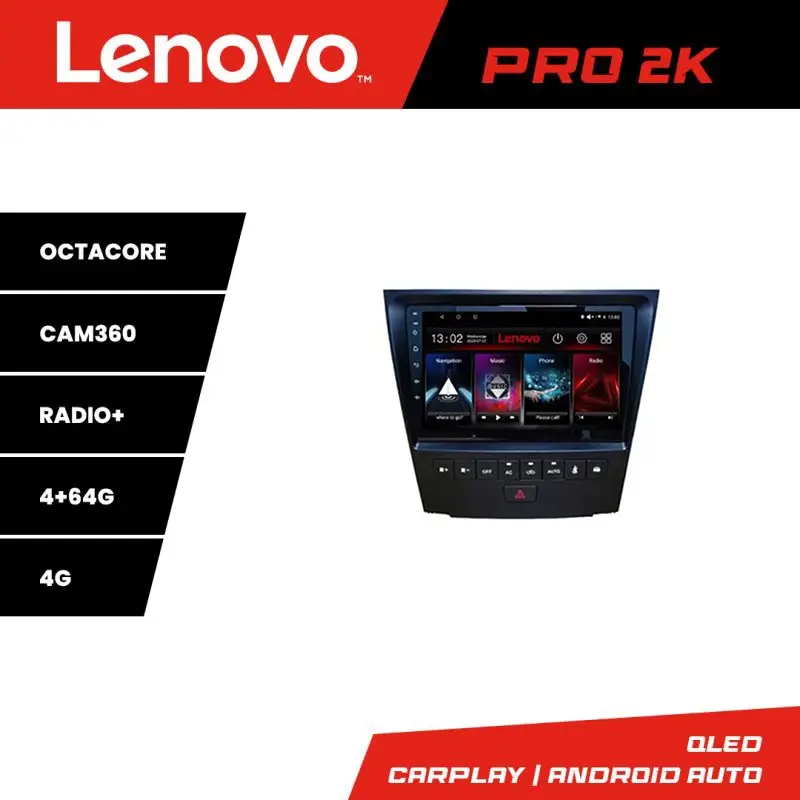Navigație Lexus GS 2004-2011 Lenovo Pro 2K QLED 4+64GB Android 360 Cel mai vândut