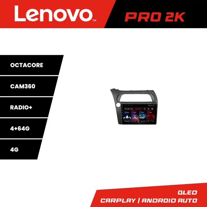 Navigație Android Honda Civic Hatchback 2006-2012 Lenovo QLED 2K 4GB+64GB Ofertă exclusivă