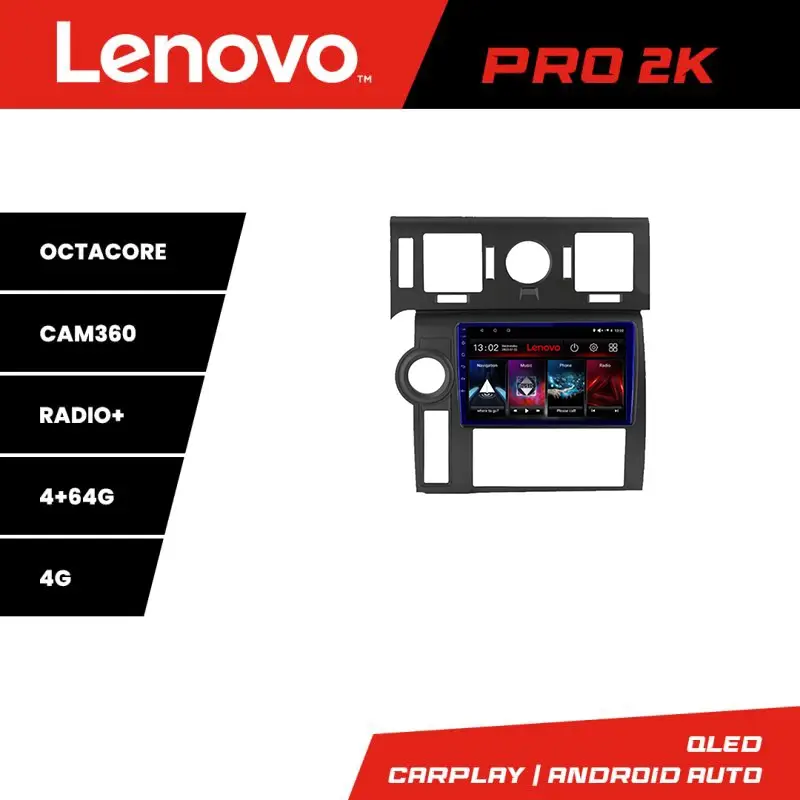 Navigație Android Hummer H2 2008-2010 QLED 2K GPS 4GB+64GB 360 Lenovo Ofertă specială