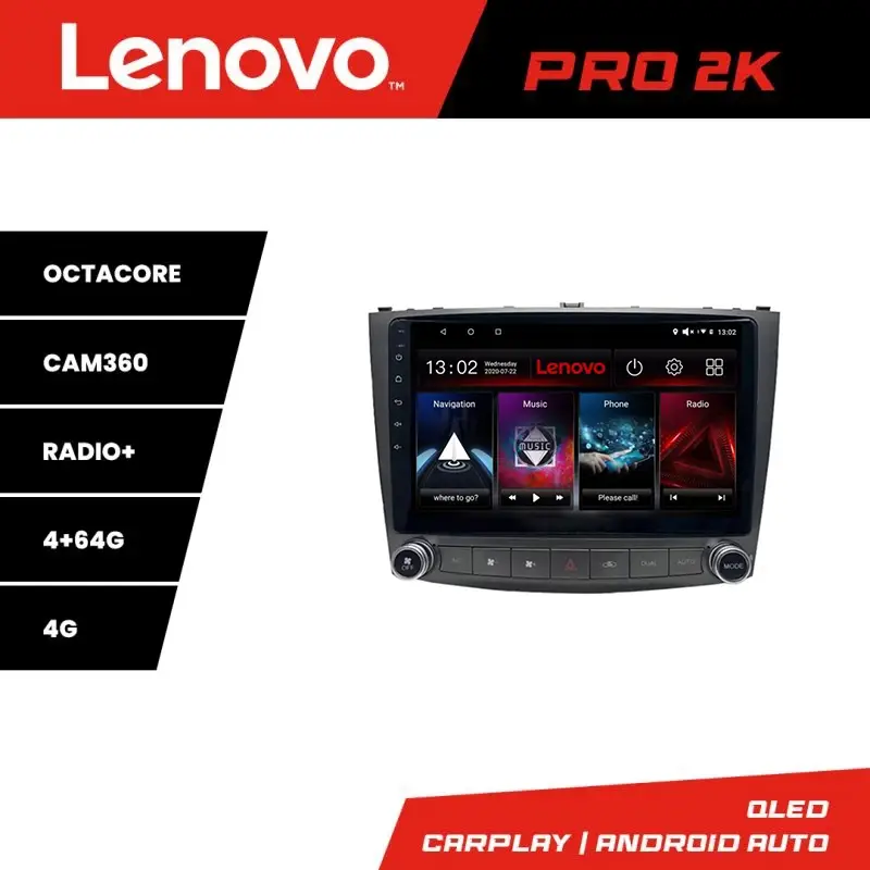 Navigație Lexus IS 2005-2011 Lenovo QLED 2K, 8 nuclee, 4GB+64GB Preț promoțional