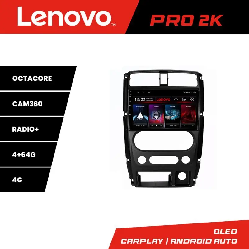 Livrare gratuită Navigație Android Lenovo QLED 2K 4+64 GB pentru Suzuki Jimny 2007-2016
