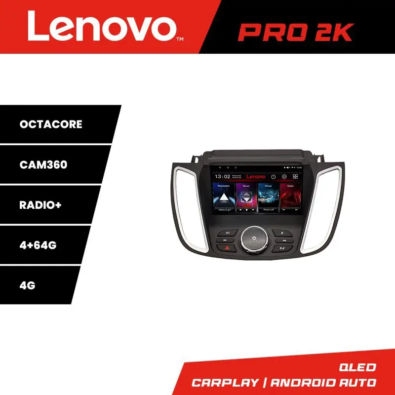 Navigație Android Lenovo Ford Kuga 2015-2020 QLED 2K 4GB+64GB 360 Ofertă exclusivă