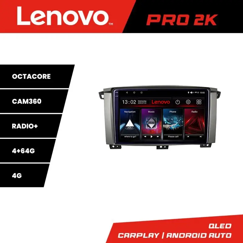 Preț redus Navigație Android Toyota Land Cruiser L100 2002-2006 QLED 2K 4GB+64GB