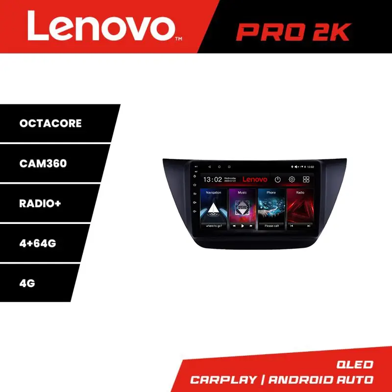 Livrare expres Navigație Android Lenovo QLED 2K pentru Mitsubishi Lancer 2001-2007, 4+64GB