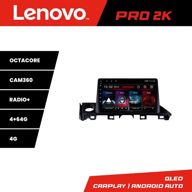 Livrare gratuită Navigație Mazda 6 2018+ Lenovo QLED 2K 4+64GB Android cu 360