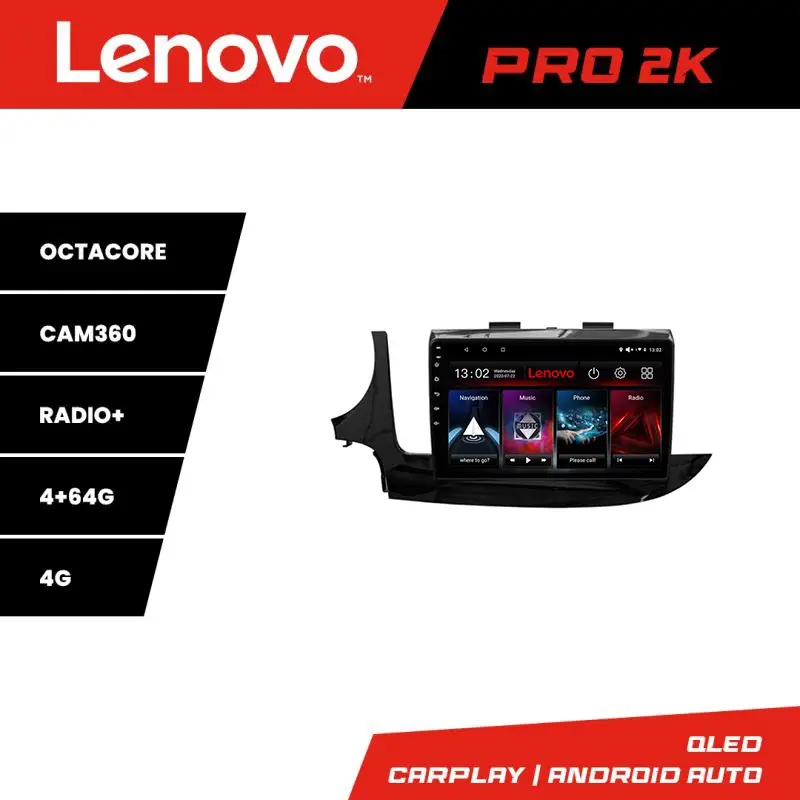 Lichidare de stoc Navigație Android Opel Mokka 2016+ Lenovo QLED 2K 4GB+64GB 360