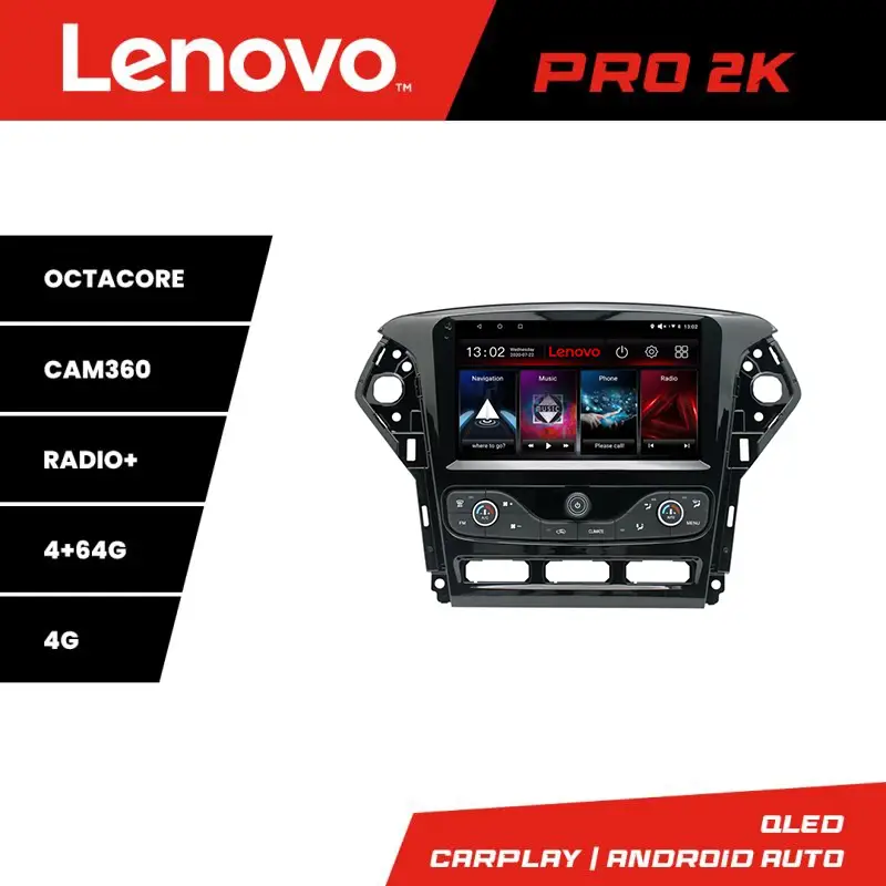 Navigație Android Ford Mondeo 2011-2014 QLED 2K, 4GB RAM, 64GB, 360 Lenovo Reducere specială