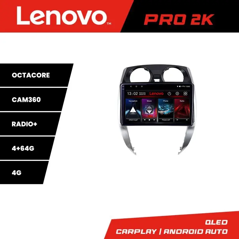 Navigație Android Nissan Note 2012-2019, QLED 2K, 4GB+64GB, GPS, 360 Cel mai bun preț