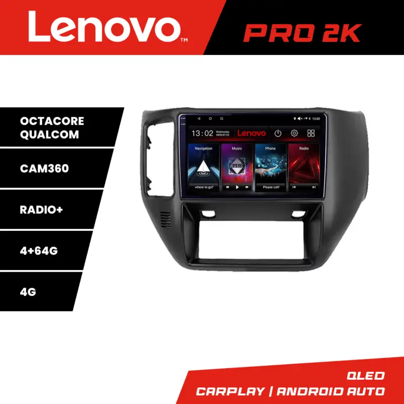 Preferatul clienților Navigație Nissan Patrol 2005-2011 Android QLED 2K 4GB+64GB 4G