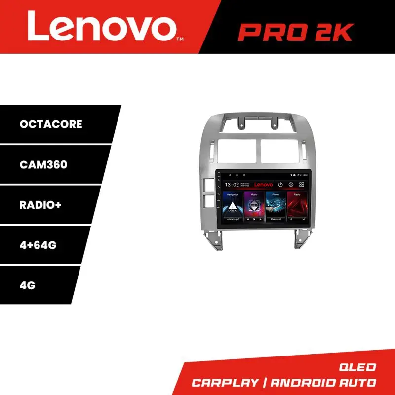 Ieftin Navigatie Android Lenovo pentru VW Polo 2004-2011, QLED 2K, 4GB RAM, 64GB