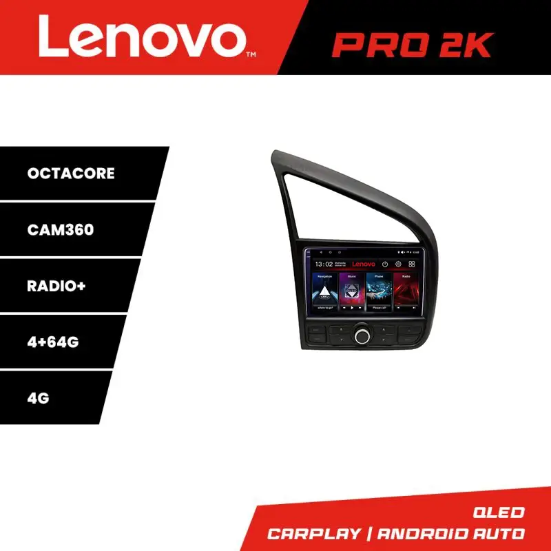 Preț mic Navigație Android Audi R8 2007-2015 cu ecran QLED 2K, 4GB+64GB, GPS Lenovo