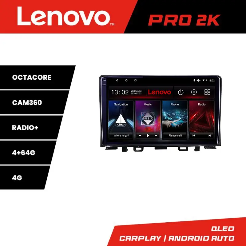 Navigație Android Kia Rio 2019+ QLED 2K, 4GB RAM, 64GB, GPS, 360 Lenovo Reducere
