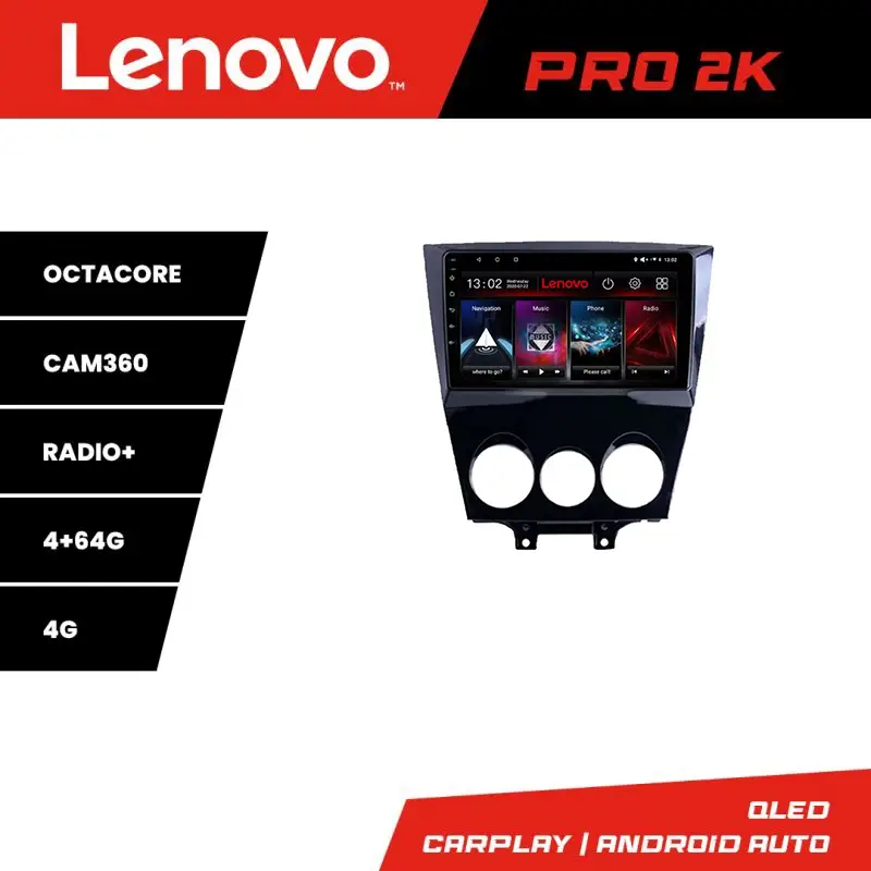 Navigație Android Mazda RX-8 2003-2008 QLED 2K 4GB+64GB 4G GPS Lenovo Bestseller