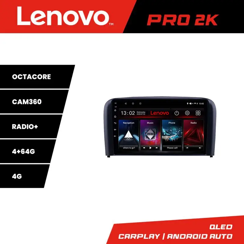 Navigație Volvo S80 2004-2006 Lenovo QLED 2K 4+64GB Android cu 360 Comandă acum