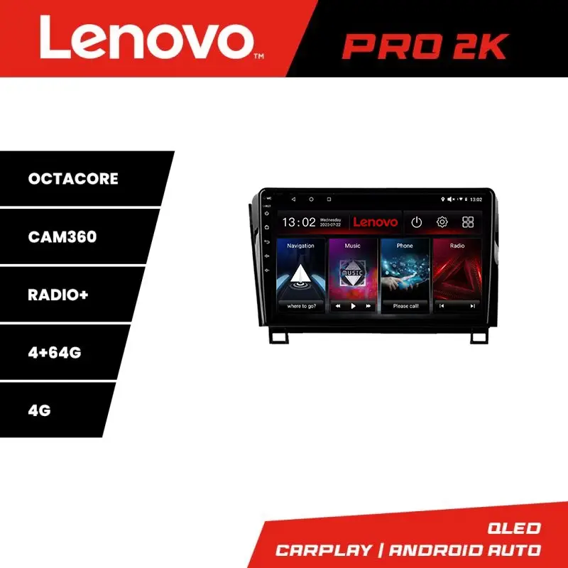 Navigație Toyota Sequoia 2008-2017 Lenovo QLED 2K 4GB+64GB Android Retur ușor