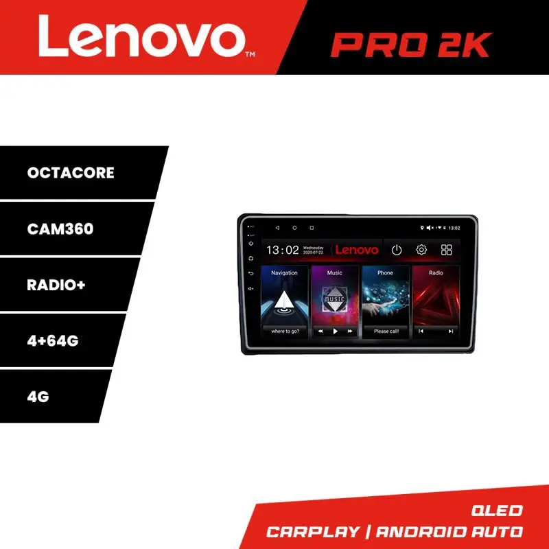 Navigație auto Lenovo QLED 2K 4+64GB pentru Ford Transit, Focus și Kuga Cel mai vândut