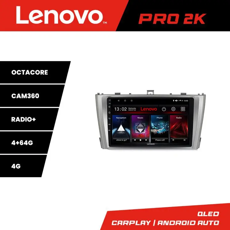 Navigație Toyota Avensis 2009-2015 Lenovo QLED 2K Android 4GB+64GB Livrare rapidă