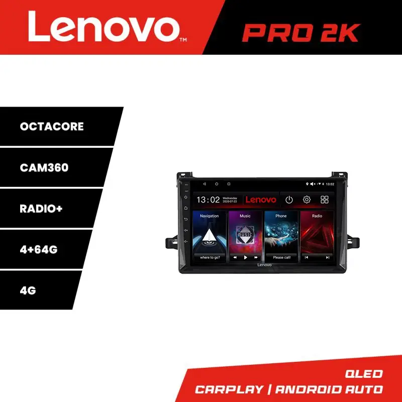 Livrare expres Navigatie dedicata Toyota Prius 2015+ Lenovo QLED 2K, 4GB RAM, 64GB, 360