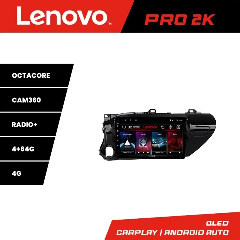 Navigație Toyota Hilux 2016+ Lenovo Pro 2K QLED 4GB+64GB Android Ofertă