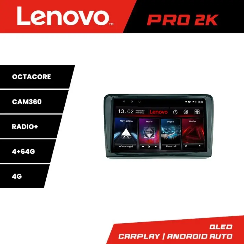 Transport gratuit Navigatie auto VW PQB Lenovo QLED 2K, 4GB+64GB, Android, 360