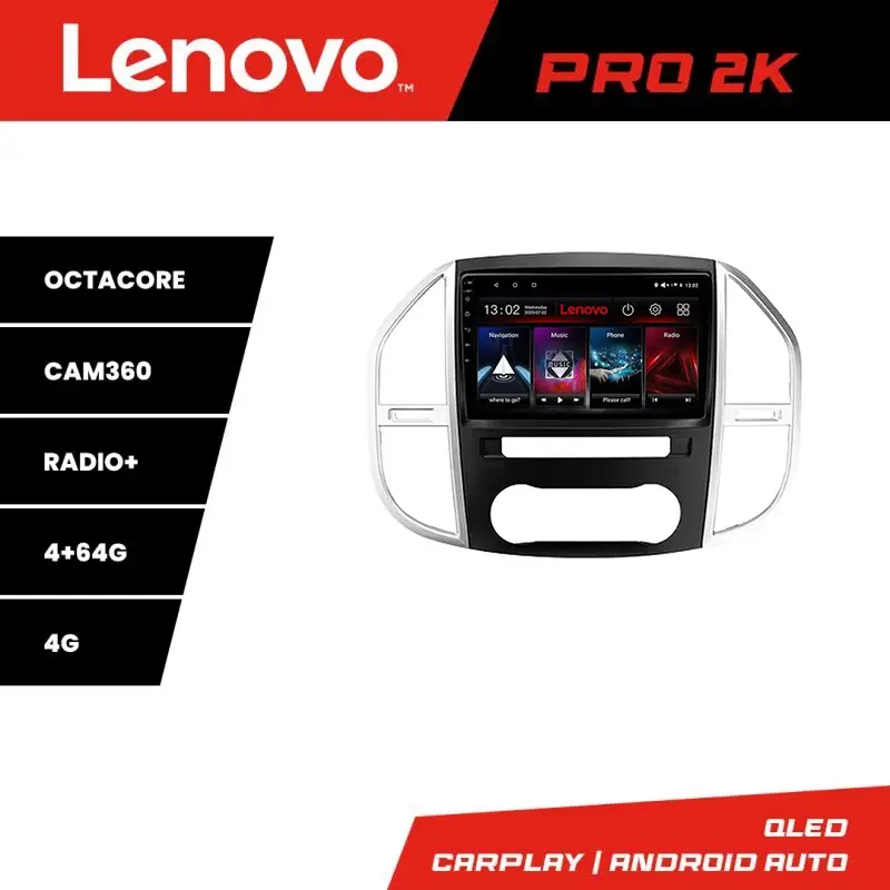 Navigație Android Mercedes Vito W447 2016+ QLED 2K GPS 4G 4+64GB Lenovo Ultima șansă