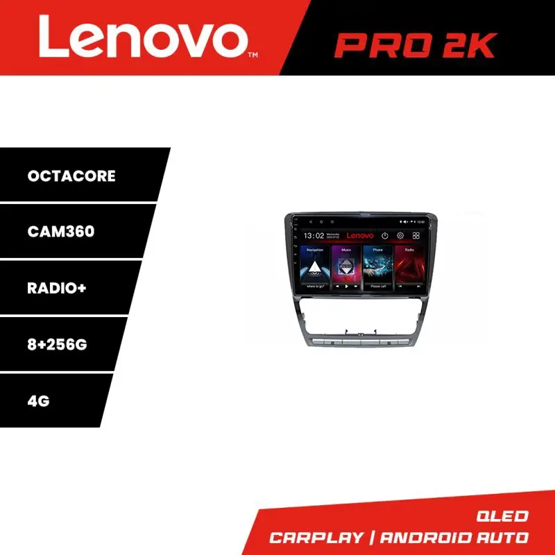 Cumpărături sigure Navigație Android Skoda Octavia 2 2005-2013 Lenovo QLED 2K 8+256GB