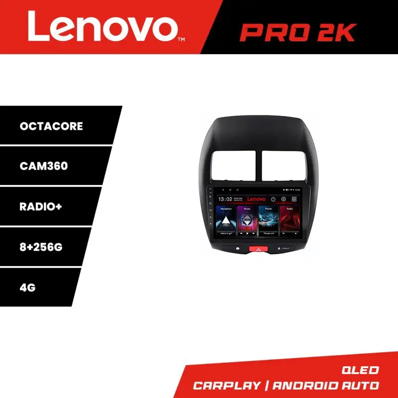 Navigație auto Mitsubishi ASX Lenovo Pro 2K QLED 8GB+256GB Android 360 Preț promoțional