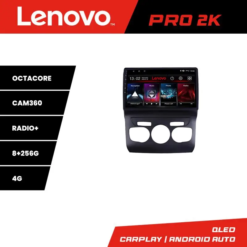 Plată securizată Navigație Citroen C4 2011-2016 Lenovo QLED 2K 8GB+256GB Android