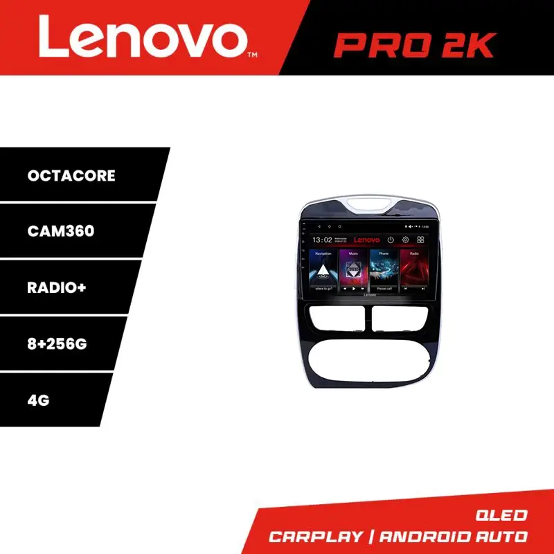 Navigatie Renault Clio 4 Lenovo QLED 2K 8+256GB 360 Android Calitate înaltă