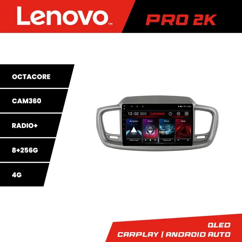 Retur ușor Navigație Android Kia Sorento 2015-2019 Lenovo QLED 2K 8+256 GB 360