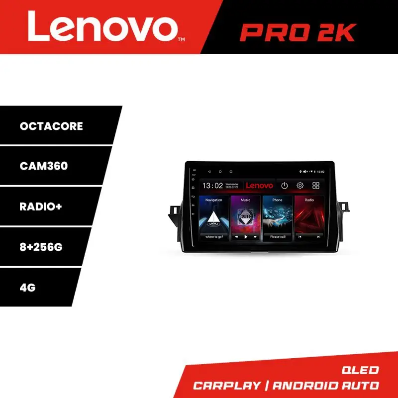 Reducere extra Navigație Toyota Camry 2021+ Lenovo Pro 2K QLED 8GB+256GB Android 360