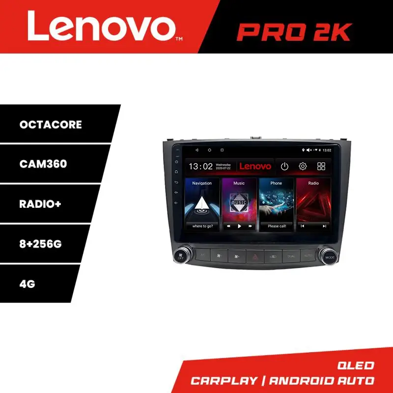 Ofertă Navigație Lexus IS 2005-2011 Lenovo Pro 2K QLED 8GB+256GB Android 360