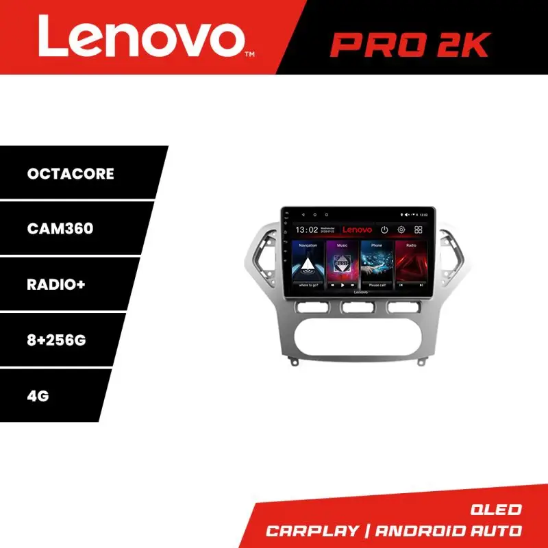 Plată securizată Navigație Android Ford Mondeo 2006-2010 Lenovo QLED 2K 8+256GB 360