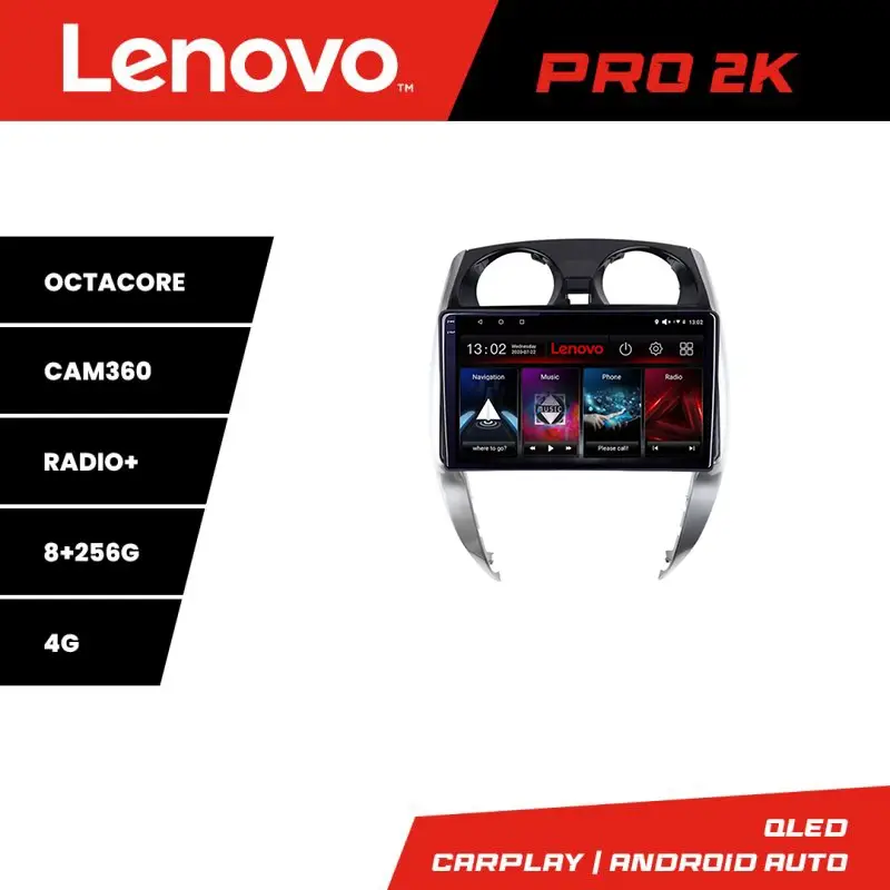 Ultima șansă Navigație Android Nissan Note 2012-2019 QLED 2K, 8GB RAM, 256GB, 360 Lenovo