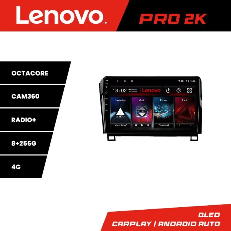 Cel mai vândut Navigație Toyota Sequoia 2008-2017 Lenovo QLED 2K 8GB RAM 256GB
