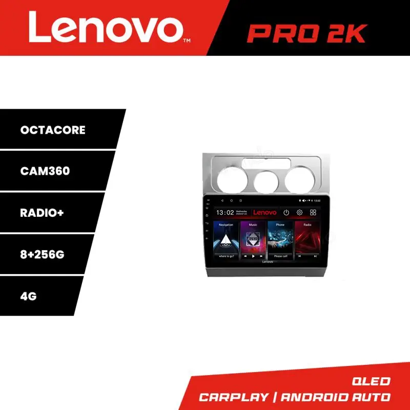 Navigație Lenovo QLED 2K 8+256GB pentru VW Touran 2003-2010 cu Android Expediere rapidă