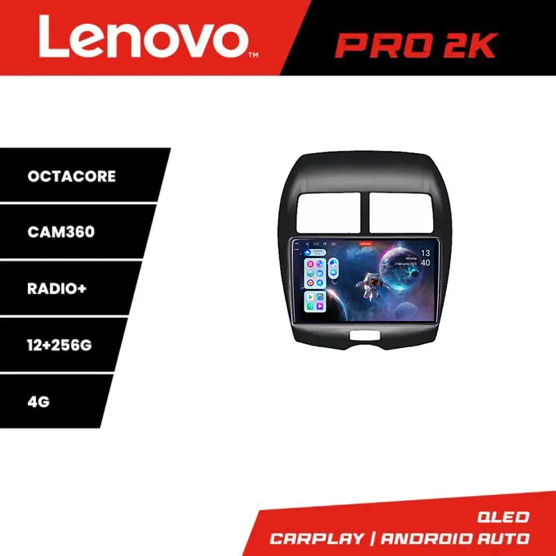 Disponibil imediat Navigație Android Lenovo 2K QLED 12+256 pentru Mitsubishi ASX