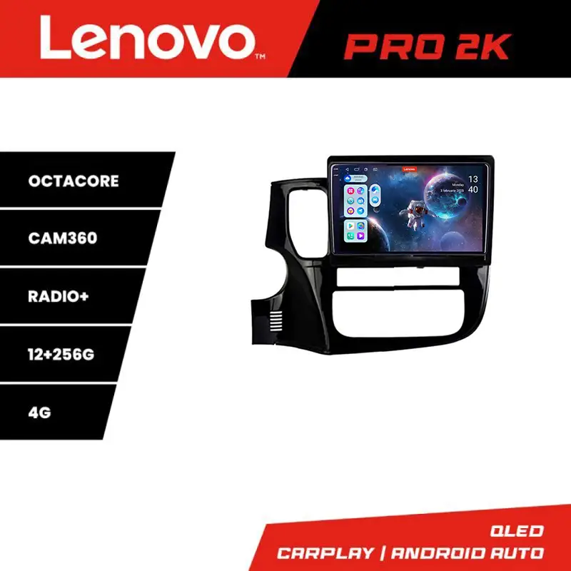 Navigatie Android Lenovo QLED 2K 12+256 pentru Mitsubishi Outlander 2013-2019 Livrare expres