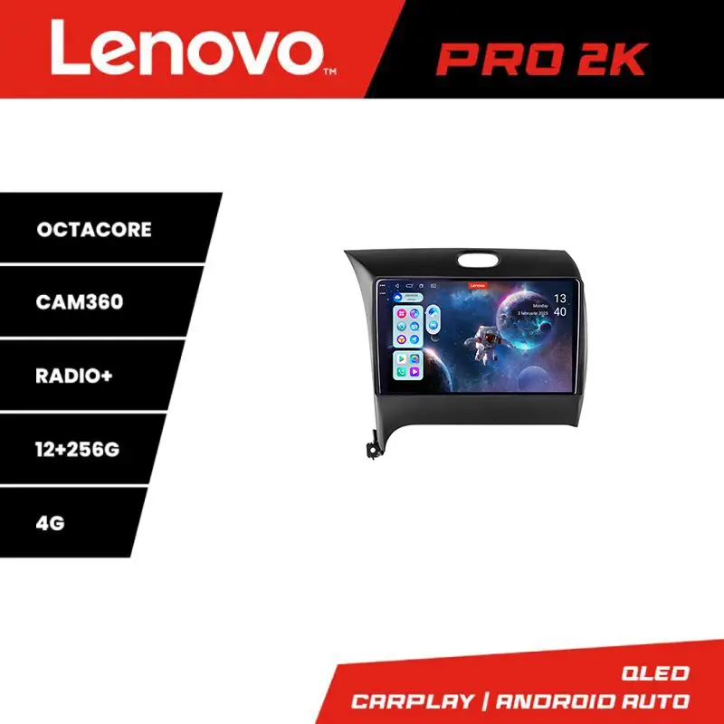 Navigație Kia Cerato 2013-2017 Lenovo QLED 2K, 12+256GB, Android Livrare expres