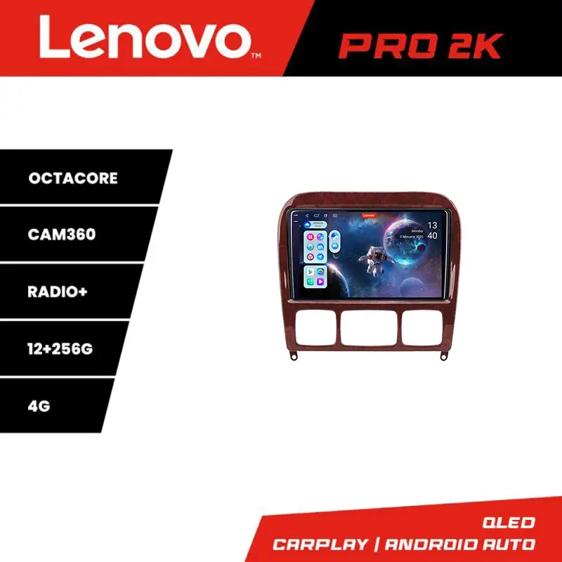 Promoție Navigație Android Mercedes Clasa S W220 1998-2005 Lenovo 2K 12+256 GB
