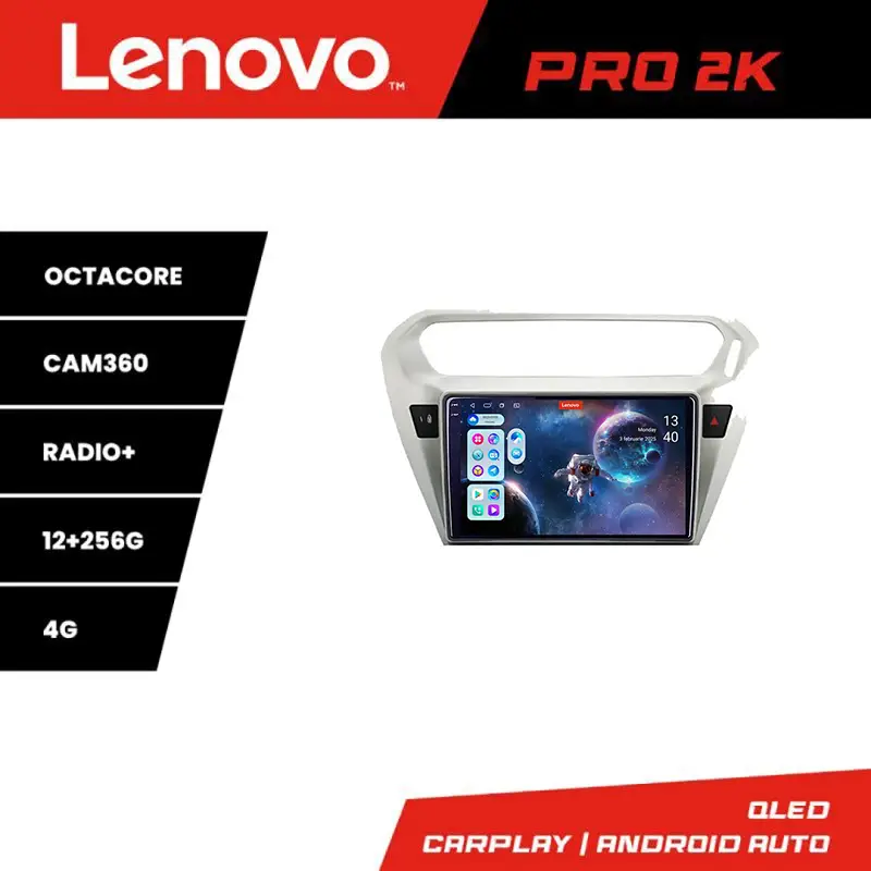 Navigație Android Peugeot 301 și Citroen C-Elysee QLED 2K 12+256GB Noutate