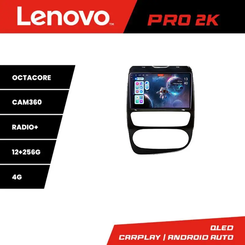 Navigație Renault Clio 4 Lenovo QLED 2K, 12+256GB, Android, 360 Preț redus