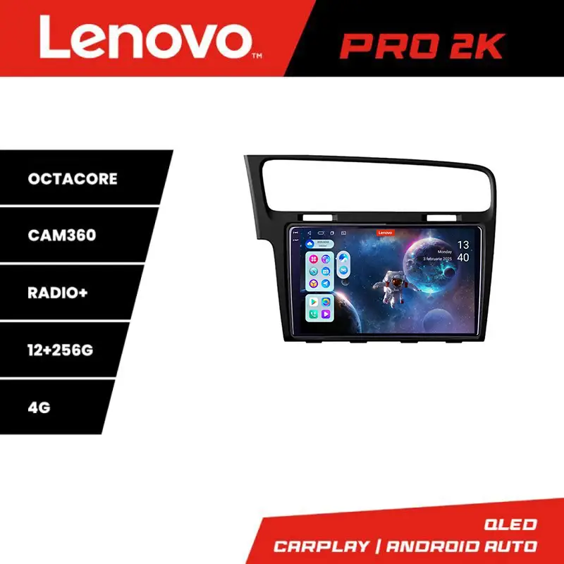 Cel mai vândut Navigatie VW Golf 7 Lenovo Pro 2K QLED 12+256 GB Android cu 360