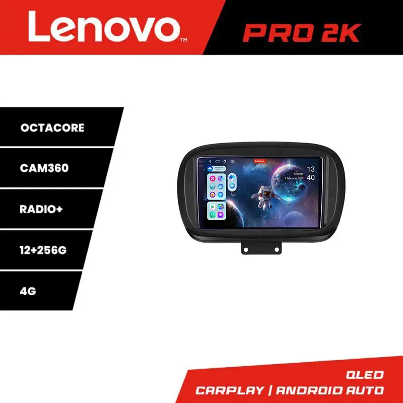Cel mai vândut Navigație Fiat 500X 2015+ Lenovo Pro 2K QLED 12GB+256GB 4G 360